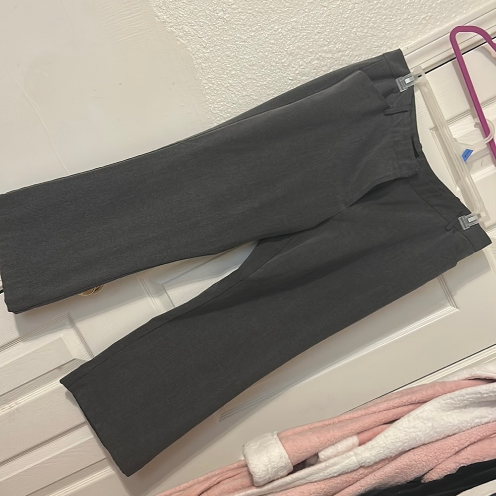 Heather gray slacks-short size 17